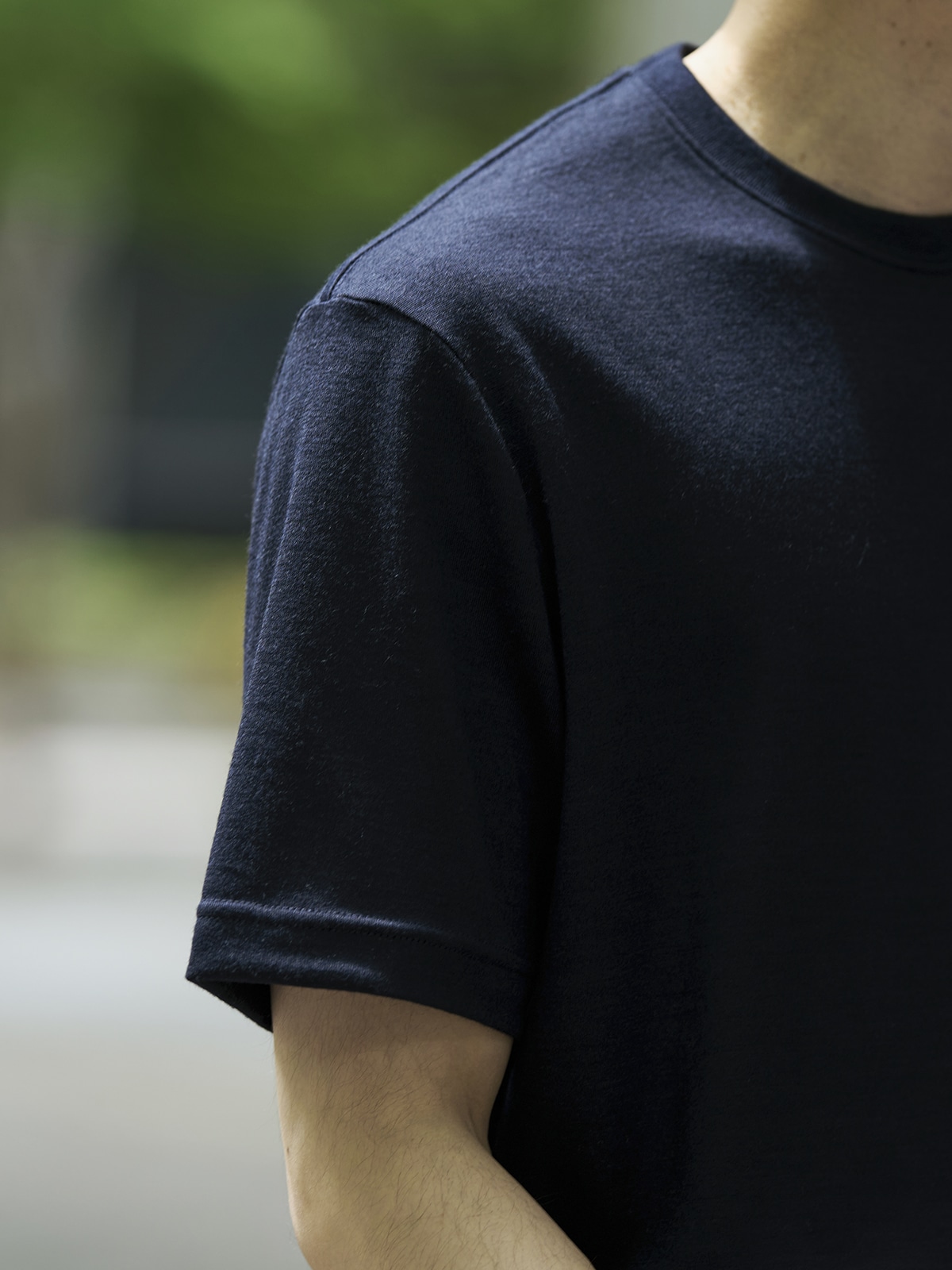 メリノウールTシャツ/ボタニカル染め(桜)/京都店限定