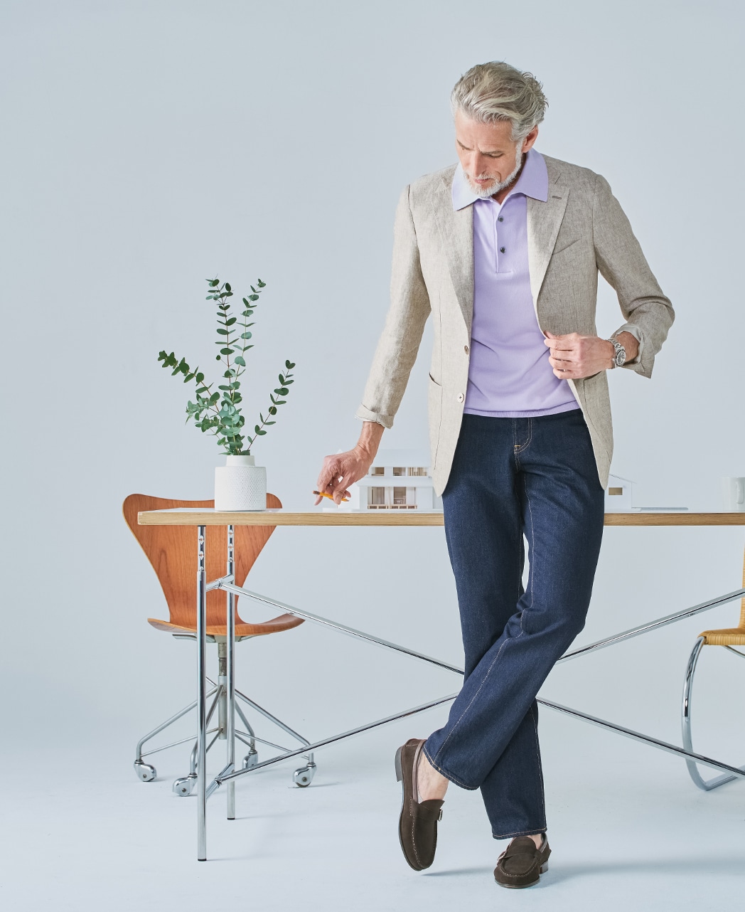 ジャケット/リネン/ベージュ系