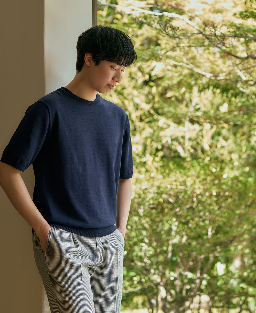 アイスコットンニットTシャツ/MOONCASTLE