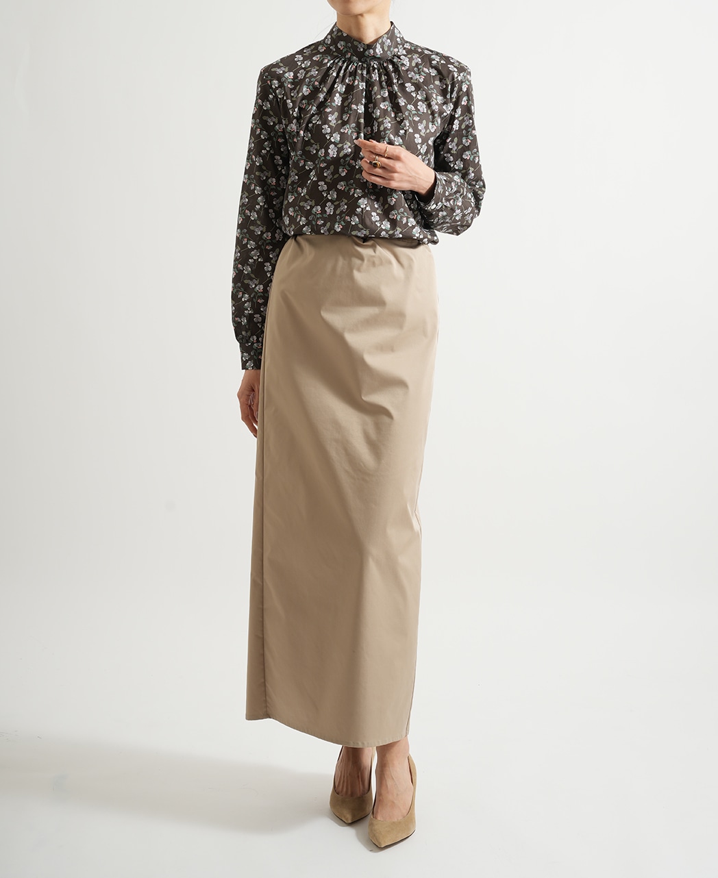 スタンドギャザーブラウス/リバティ・ファブリックス