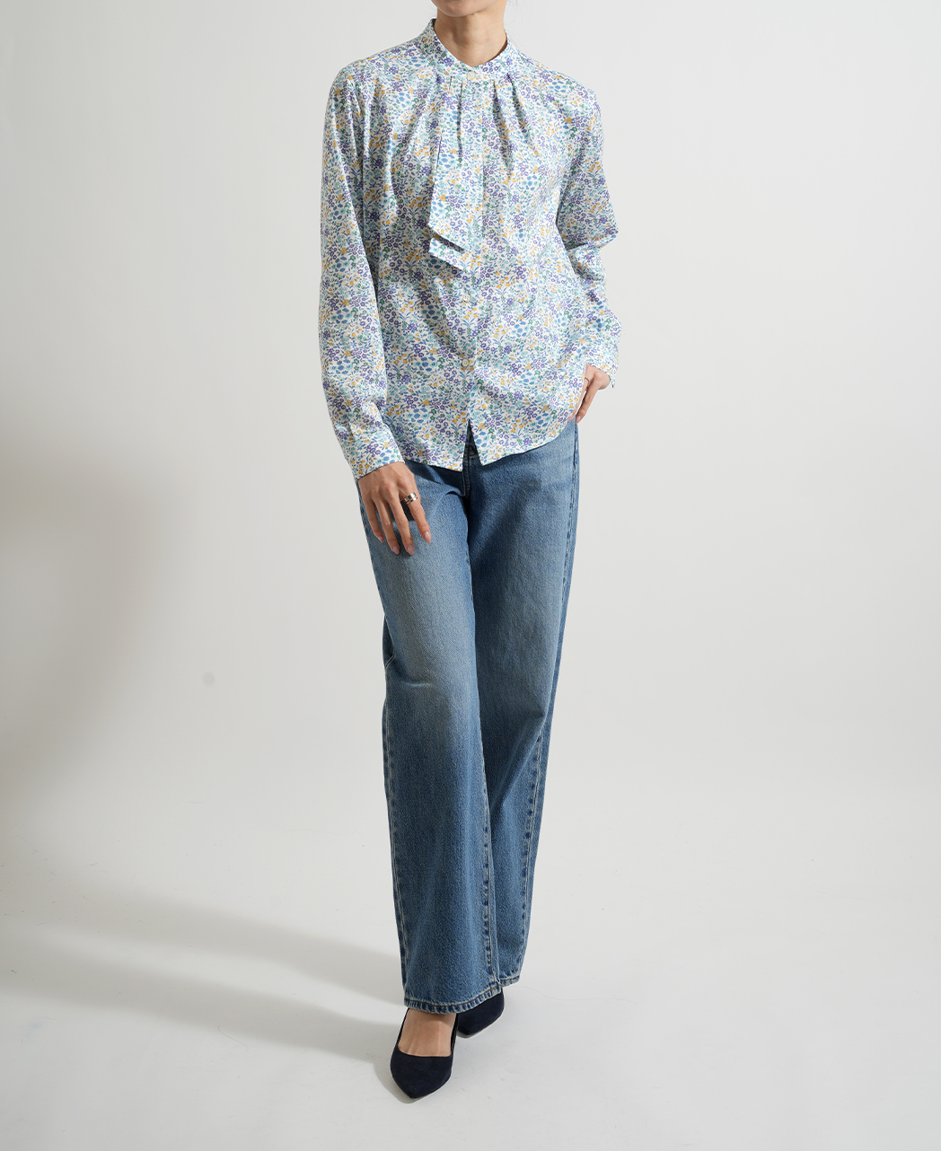 タックタイブラウス / 12月下旬発送予定/リバティ・ファブリックス