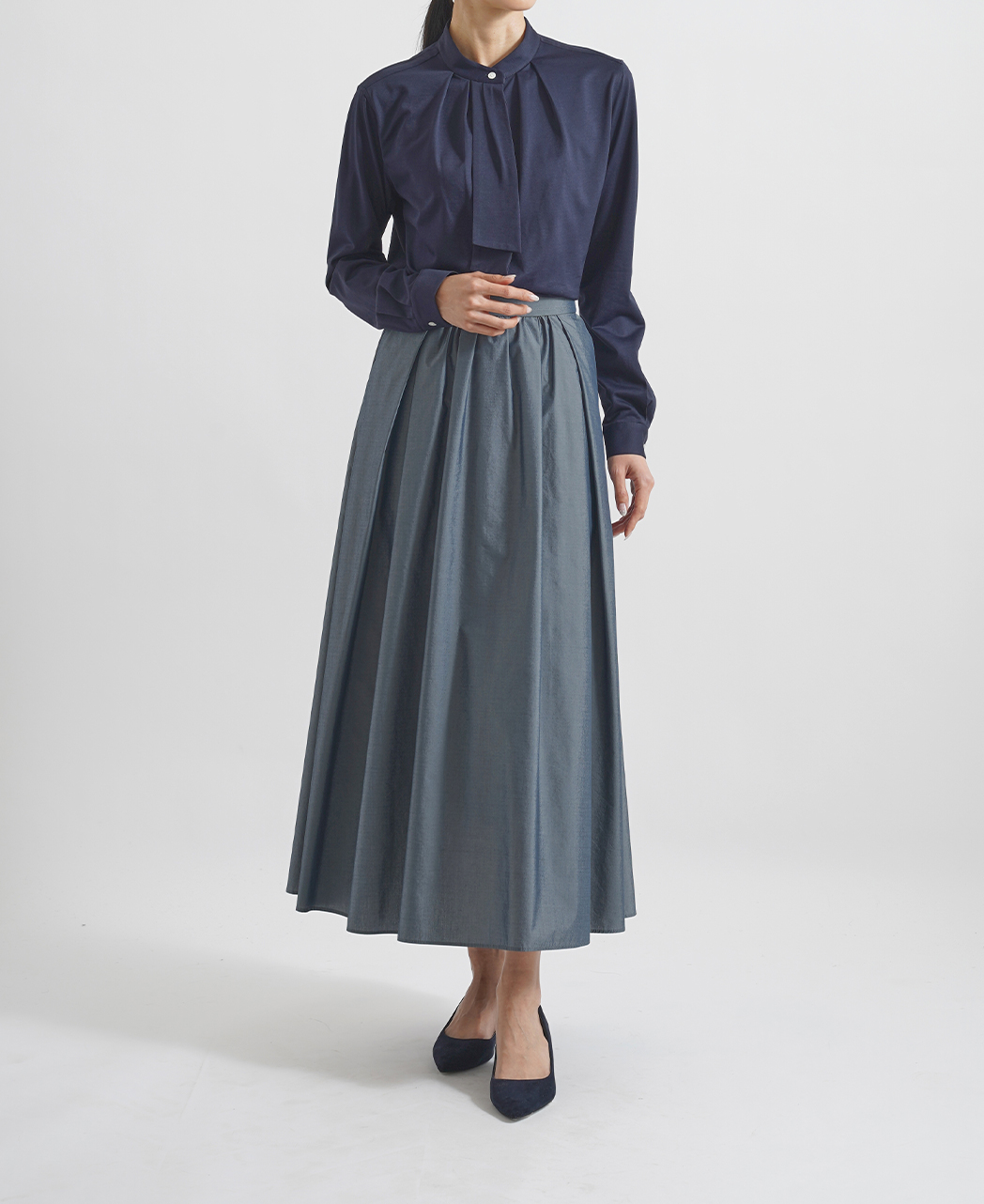 タックタイブラウス/J-TECH STRETCH