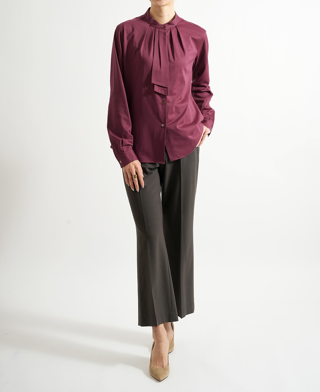 タックタイブラウス/J-TECH STRETCH