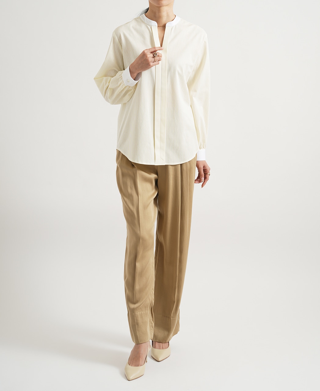 ブラウス / 1月下旬発送予定/J-TECH STRETCH / キーネック