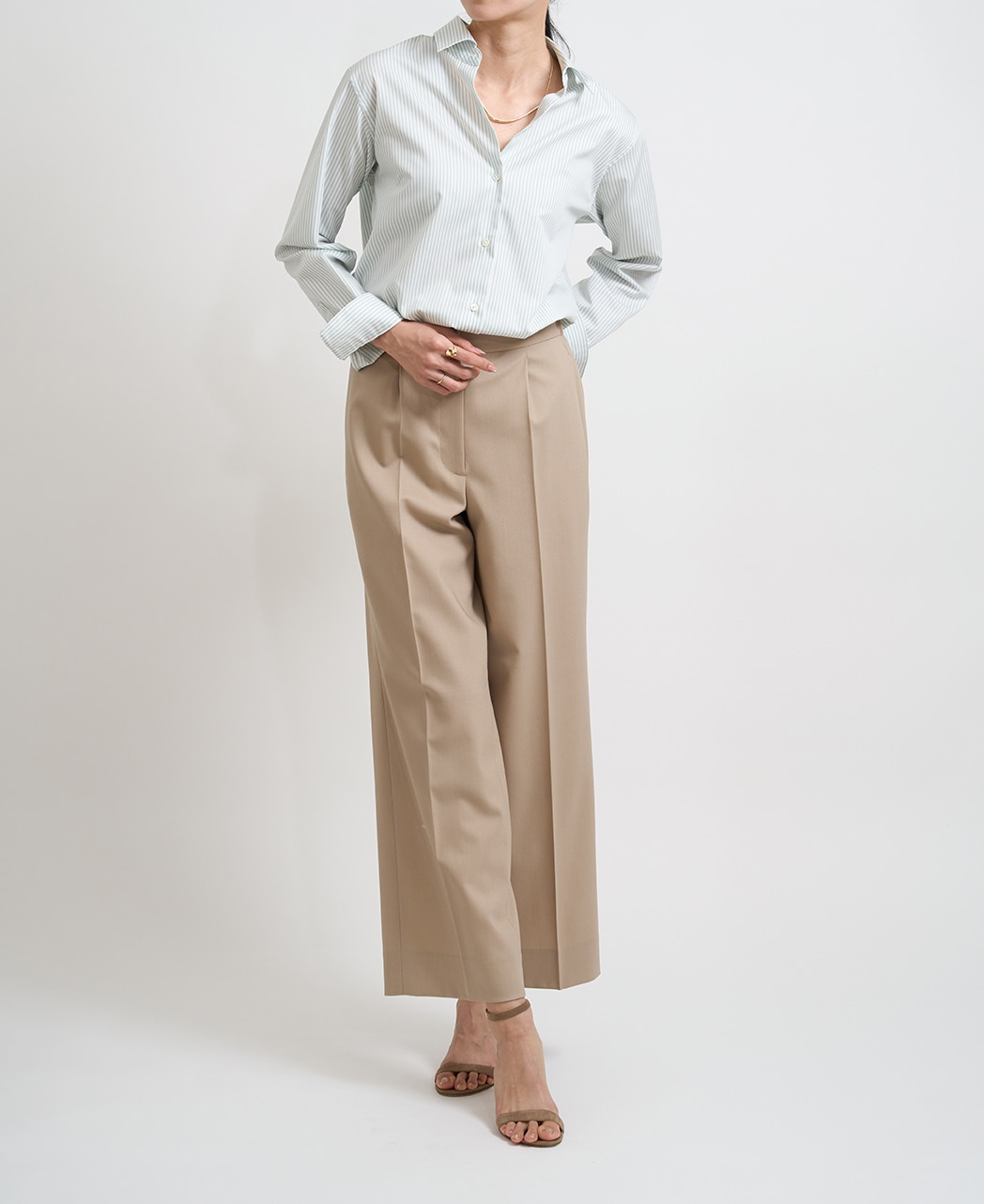 長袖シャツ/ボックスプリーツ