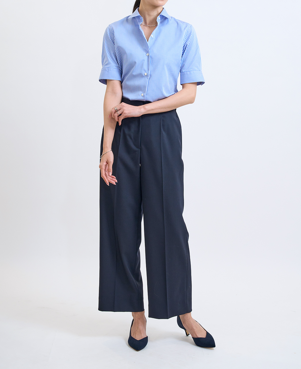 半袖シャツ / 3月下旬発送予定/ボックスプリーツ