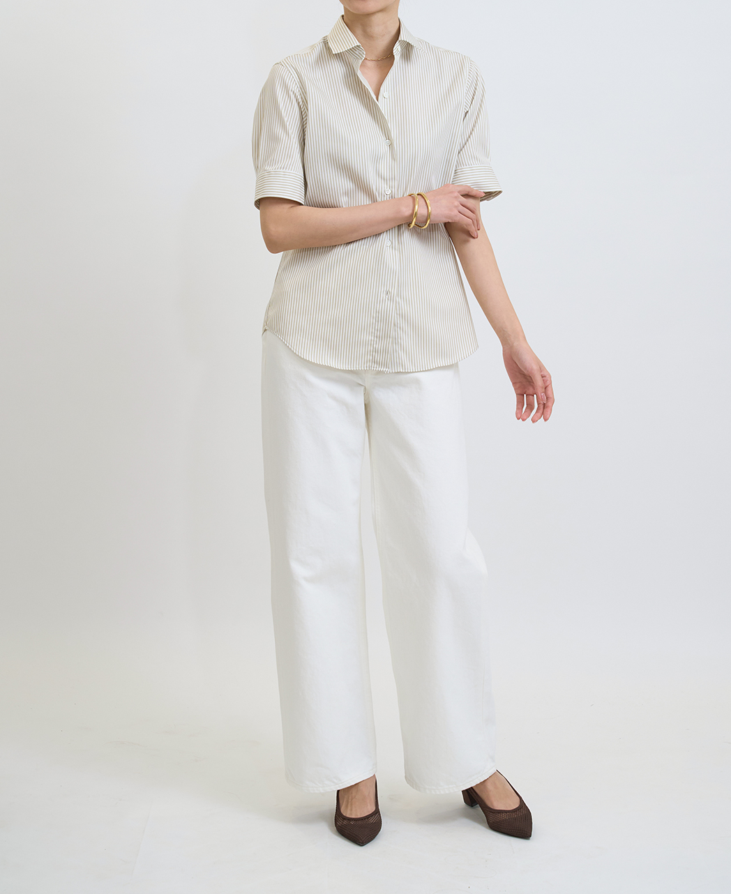 半袖シャツ / 3月下旬発送予定/ボックスプリーツ