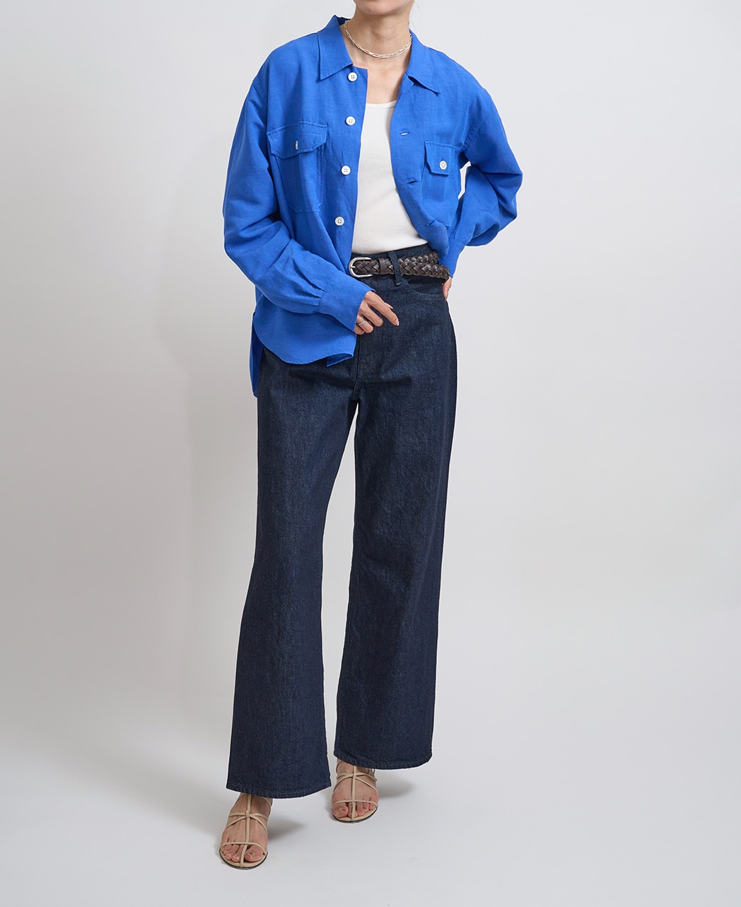 長袖シャツ / 5月下旬発送予定/リネンレーヨン