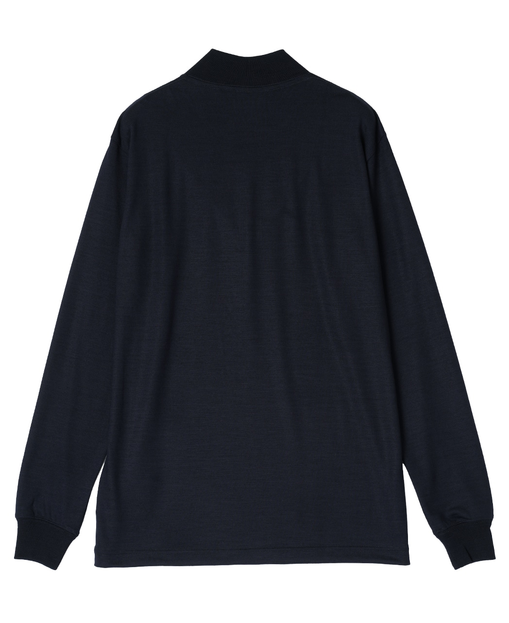 メリノウールTシャツ/モックネック / ネイビー系