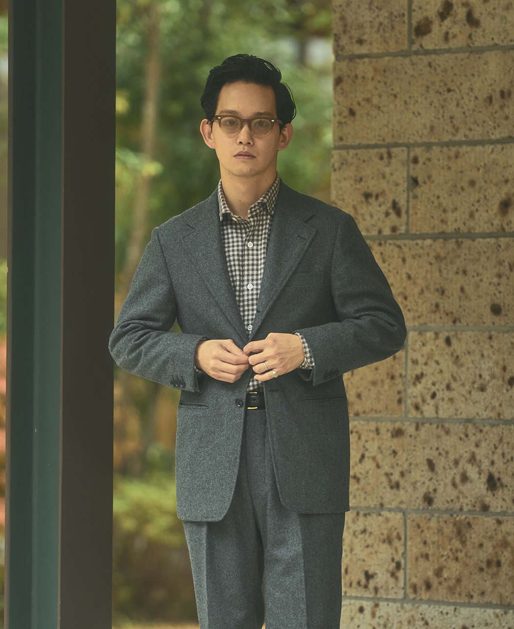 ストレッチシャツ/ニットフランネル