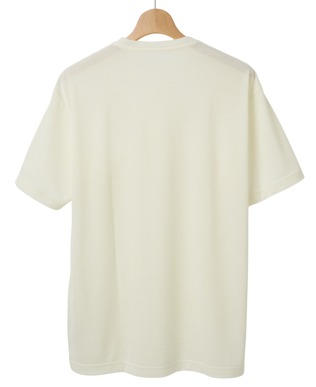 メリノウールTシャツ/ポケット付き / 白
