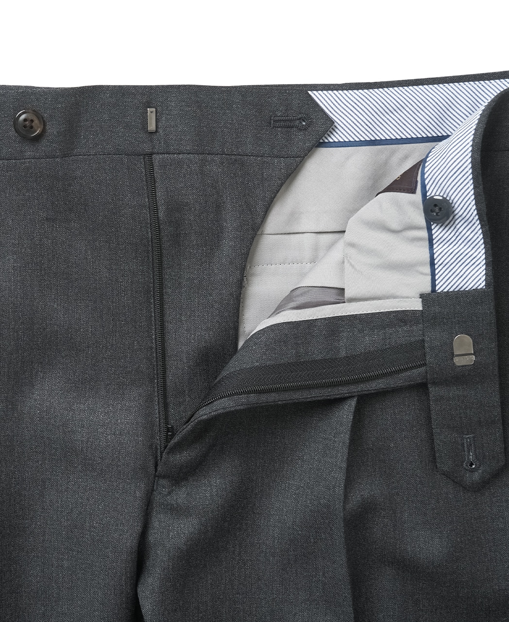 ウールスラックス(1タック)/CANONICO/ラスティックツイル