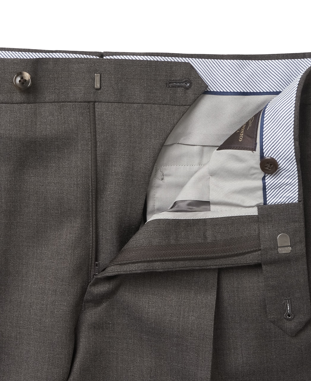 ウールスラックス(1タック)/CANONICO/ラスティックツイル