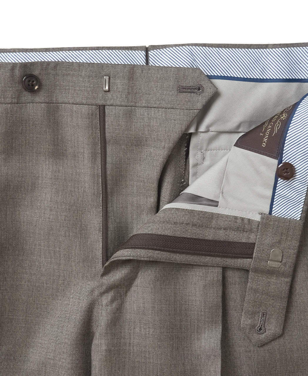 ウールスラックス（1タック）/CANONICO/シャークスキン