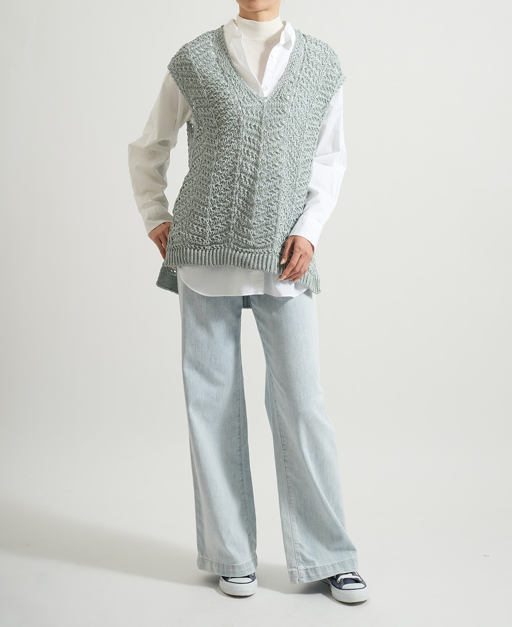 ニットベスト / 2月初旬発送予定/コットンニット