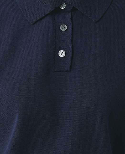 ニットポロシャツ(38サイズ / 9号 ブルー系): レディース | メーカーズシャツ鎌倉 公式通販 | 日本製ワイシャツ オーダーシャツ ビジネス シャツ カッターシャツ ニットシャツ オフィスカジュアル ネクタイ ブラウス