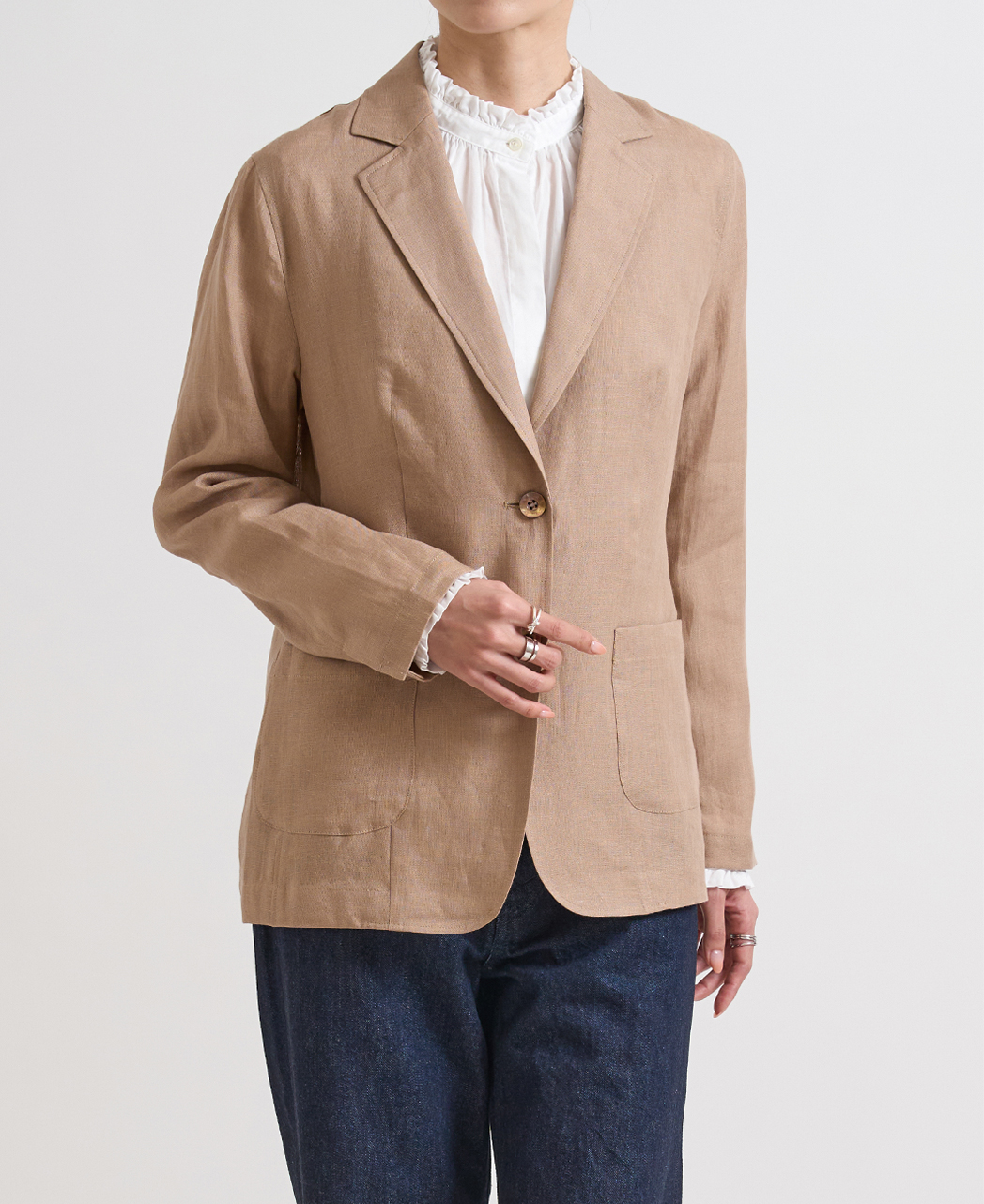 テーラードジャケット / 4月上旬発送予定/リネン