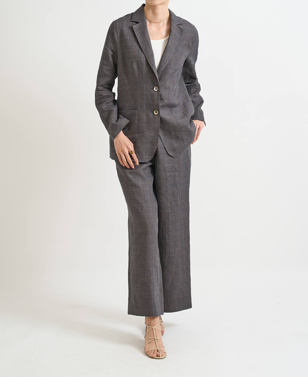 ワイドパンツ / 4月上旬発送予定/リネン / セットアップ可能