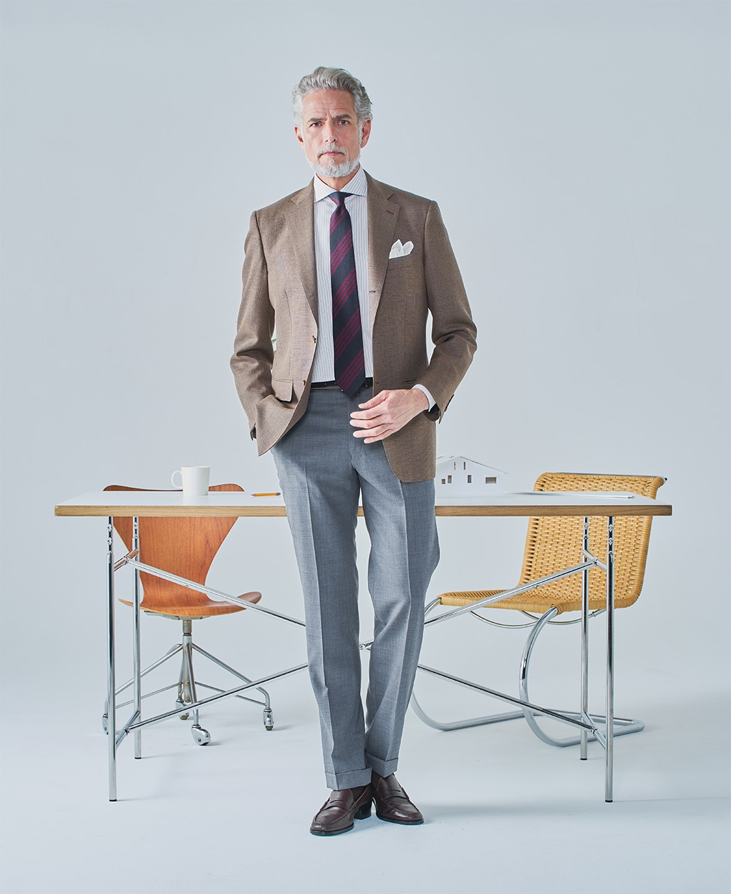 ビジネスシャツ/パナマメッシュ/イージーケア