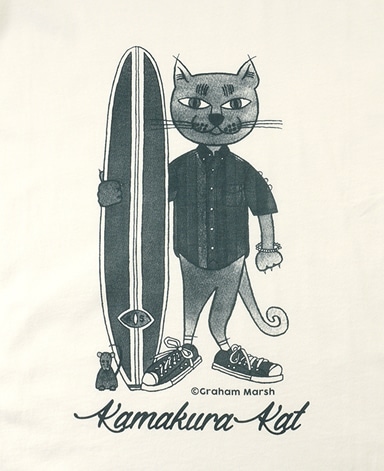 Kamakura Kat Tシャツ/グレアム・マーシュ デザイン