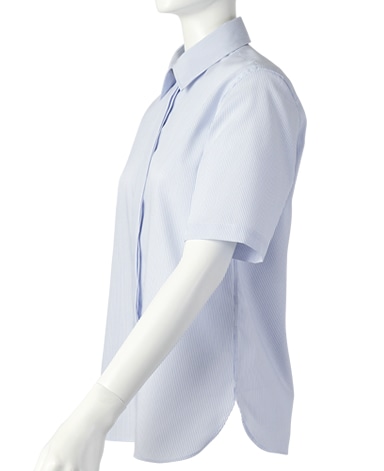 半袖比翼シャツ/SMART CLOTH ツイル