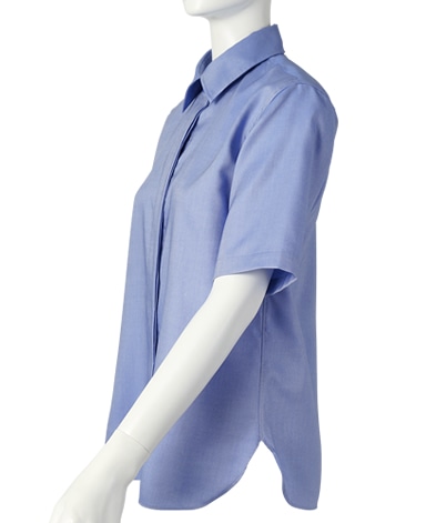 半袖比翼シャツ/SMART CLOTH オックスフォード