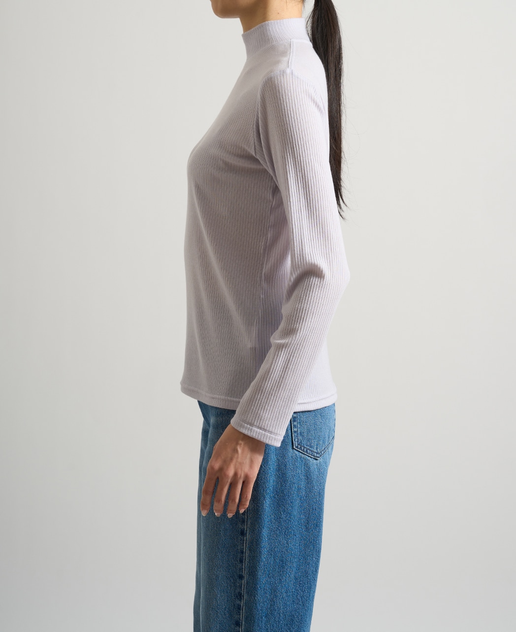 ハイネックプルオーバー / 1月中旬発送予定/カシミヤ・シルク混生地