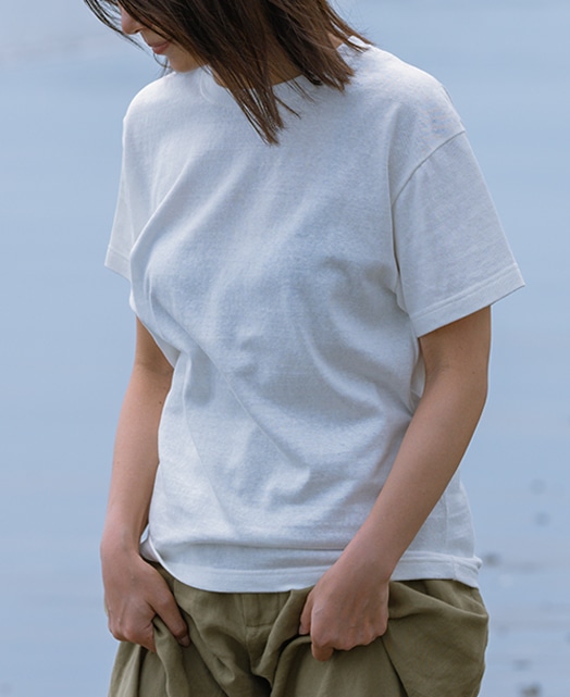 クルーネックTシャツ/SUVIN GOLD