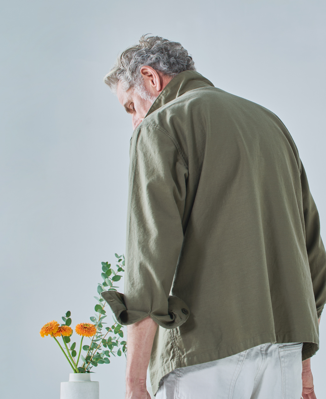 カジュアルシャツ / 4月下旬入荷予定/オープンカラー/バックサテン