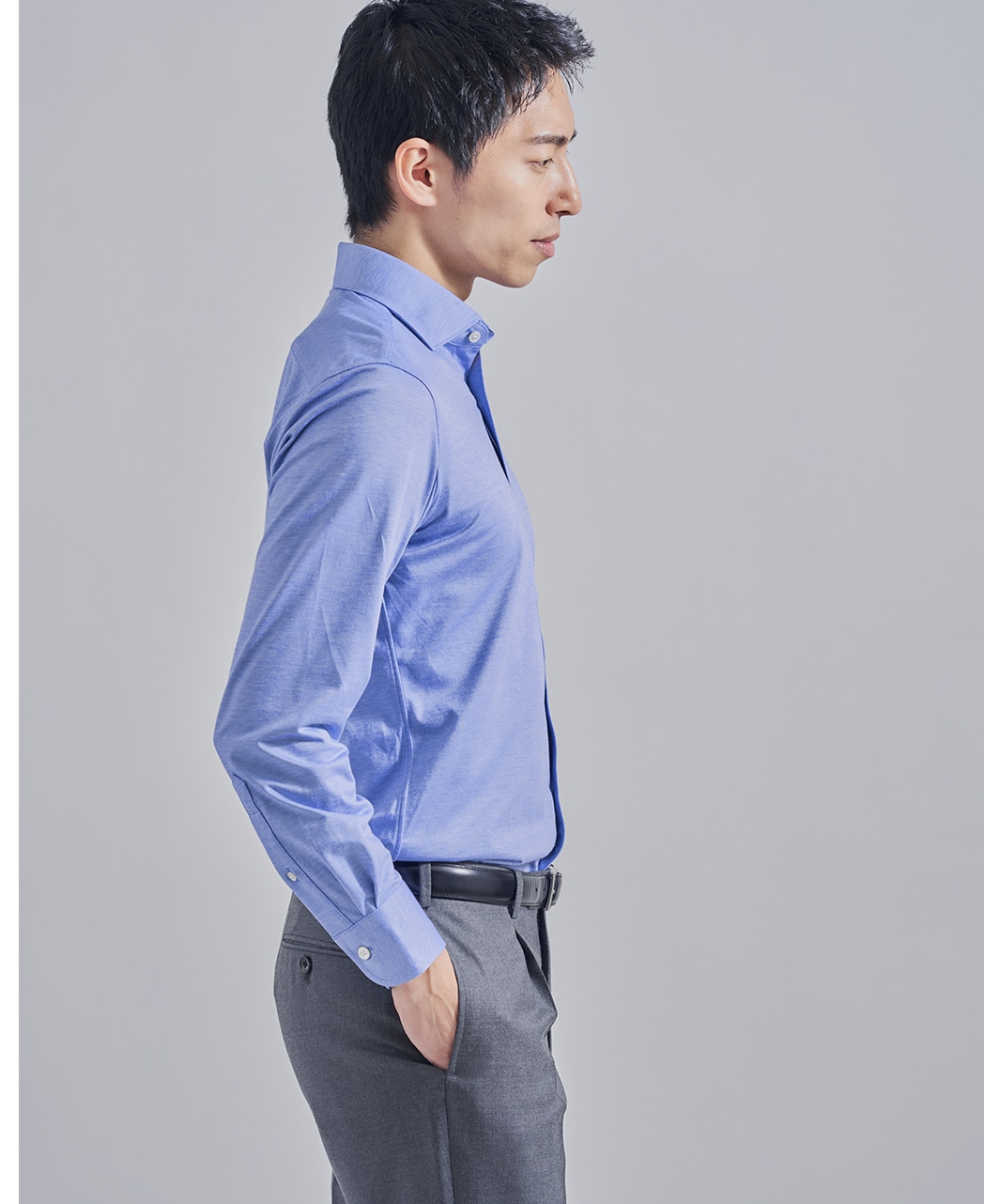 ストレッチシャツ/ハイゲージジャガード