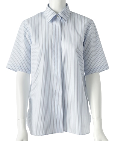 半袖比翼シャツ/SMART CLOTH 平織り