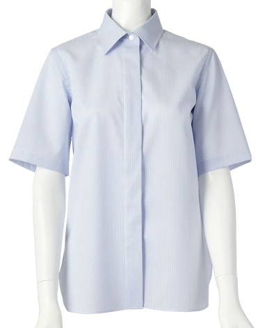 半袖比翼シャツ/SMART CLOTH ツイル