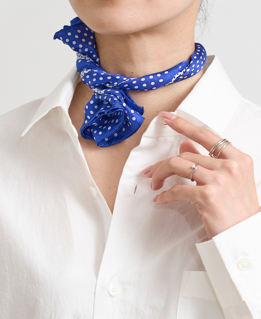 スカーフ/シルク / ドット柄