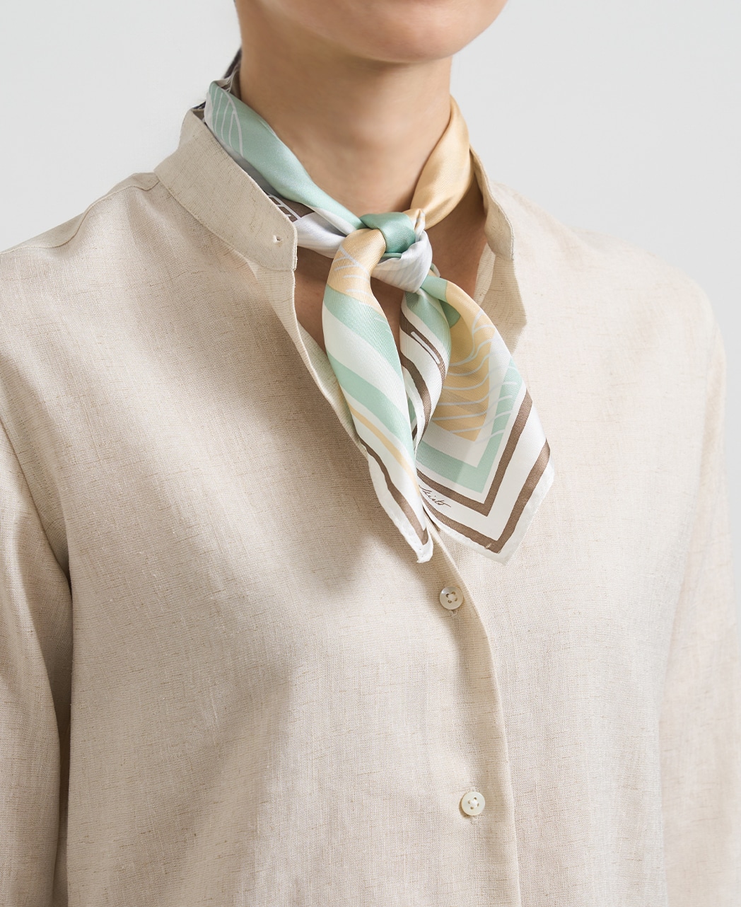 スカーフ/シルク / 花柄