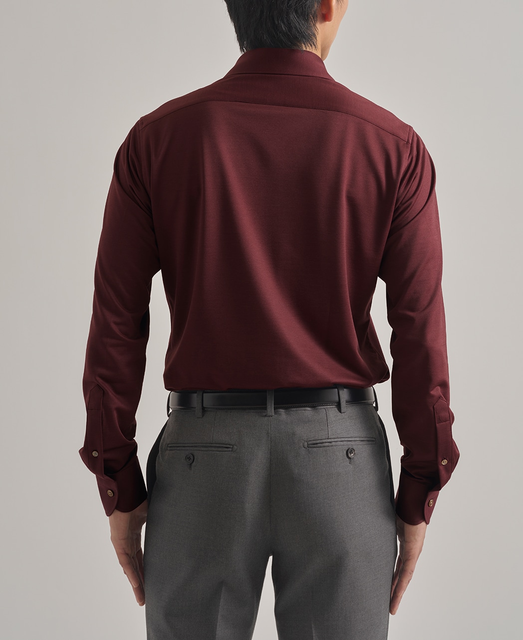 ストレッチシャツ/ウールスムース/46ゲージ