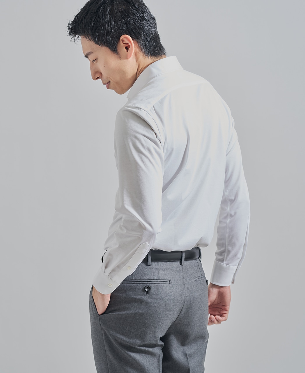 ストレッチシャツ/ハイゲージジャガード