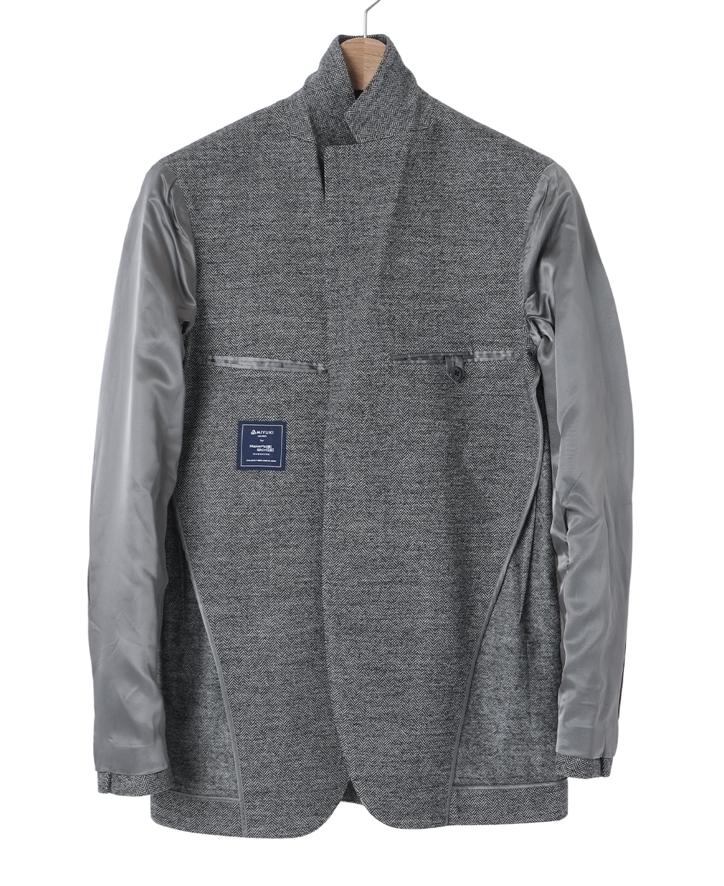 ウールストレッチジャケット/ヘリンボーン