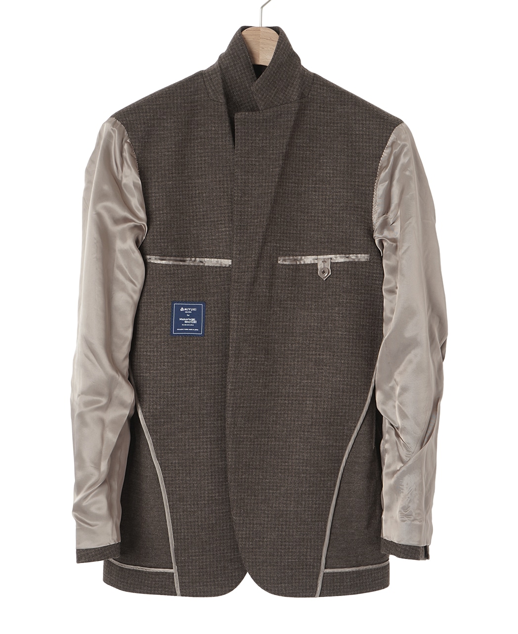 ウールストレッチジャケット/ハウンドトゥース