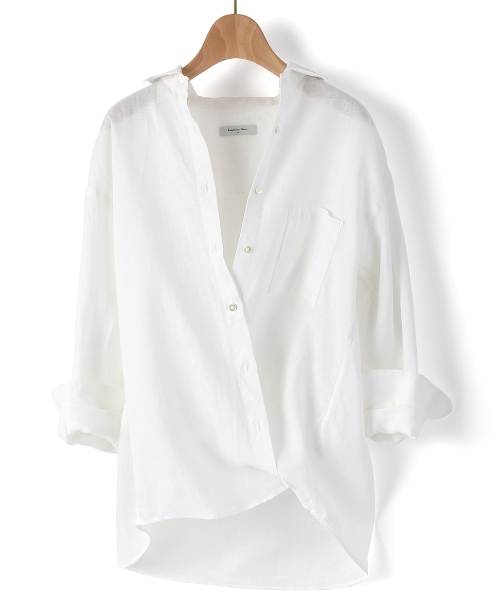 2WAY カシュクールシャツ(38サイズ / 9号 白): レディース | メーカーズシャツ鎌倉 公式通販 | 日本製ワイシャツ ニットシャツ