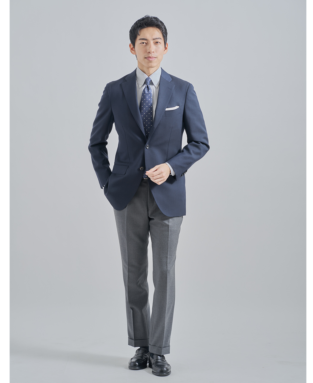 ビジネスシャツ/ピンポイントオックスフォード/イージーケア