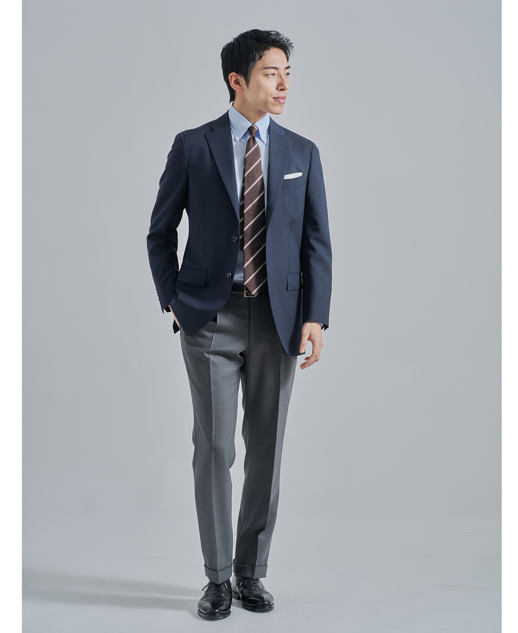 ビジネスシャツ/ピンポイントオックスフォード/イージーケア