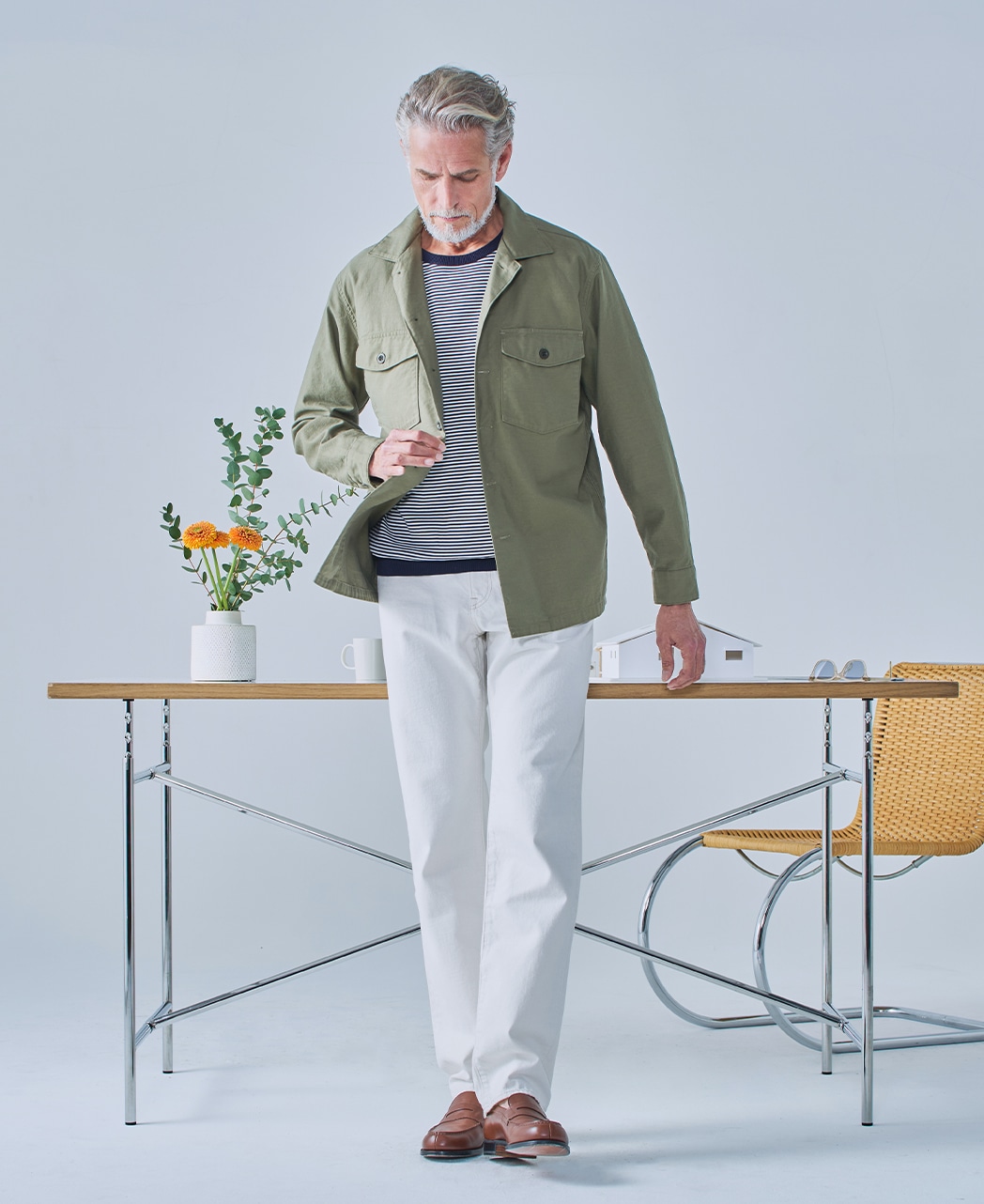 ニットTシャツ/強撚コットン(デオドラント加工)