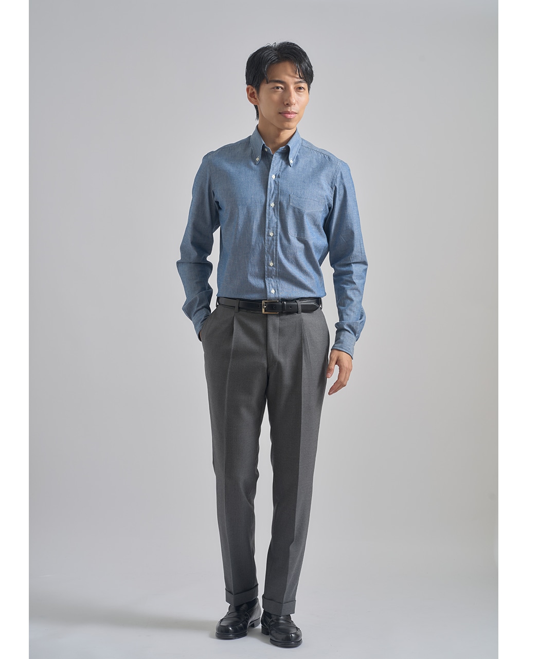 ビジネスシャツ/SPORT/シャンブレー