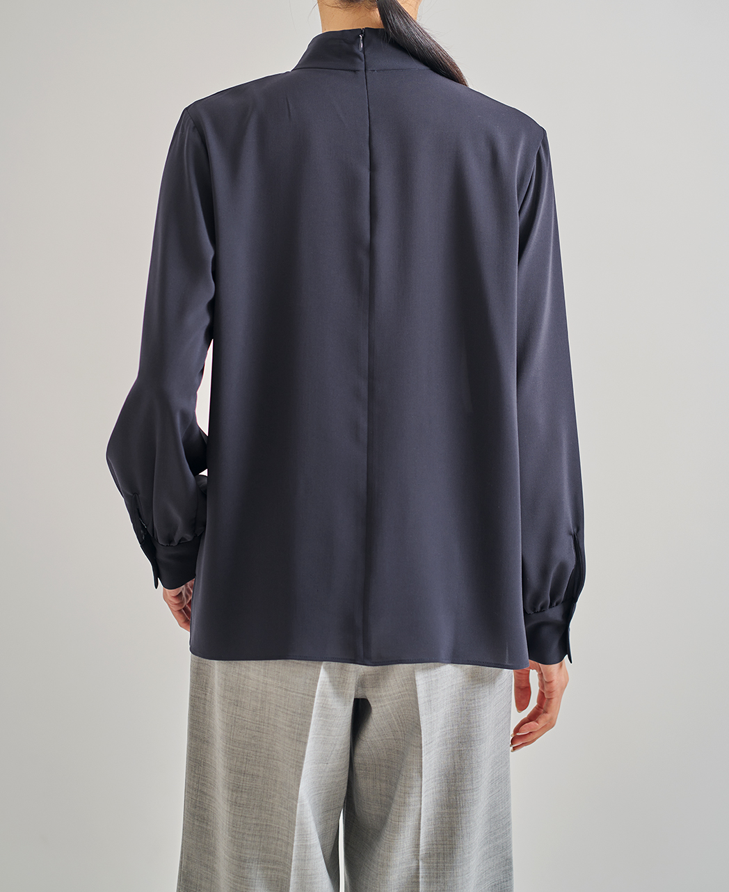 ブラウス/スタンドラッフルフリル