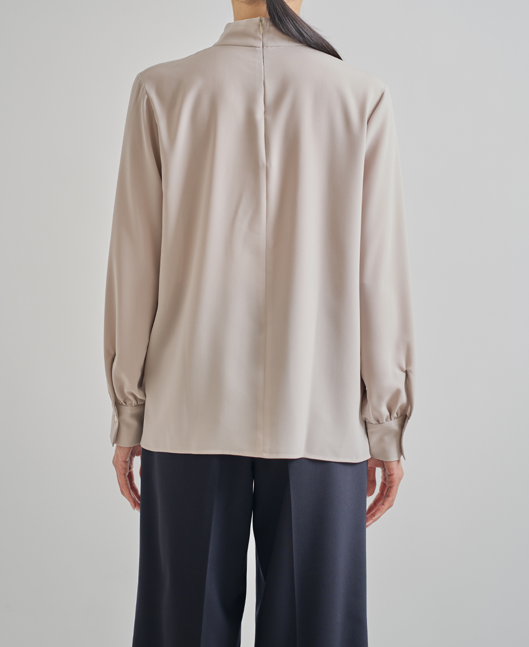 ブラウス/スタンドラッフルフリル