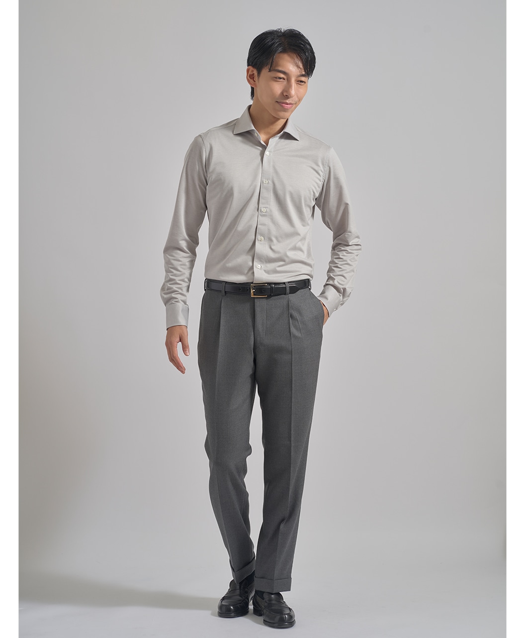 ストレッチシャツ/ハイゲージピケ