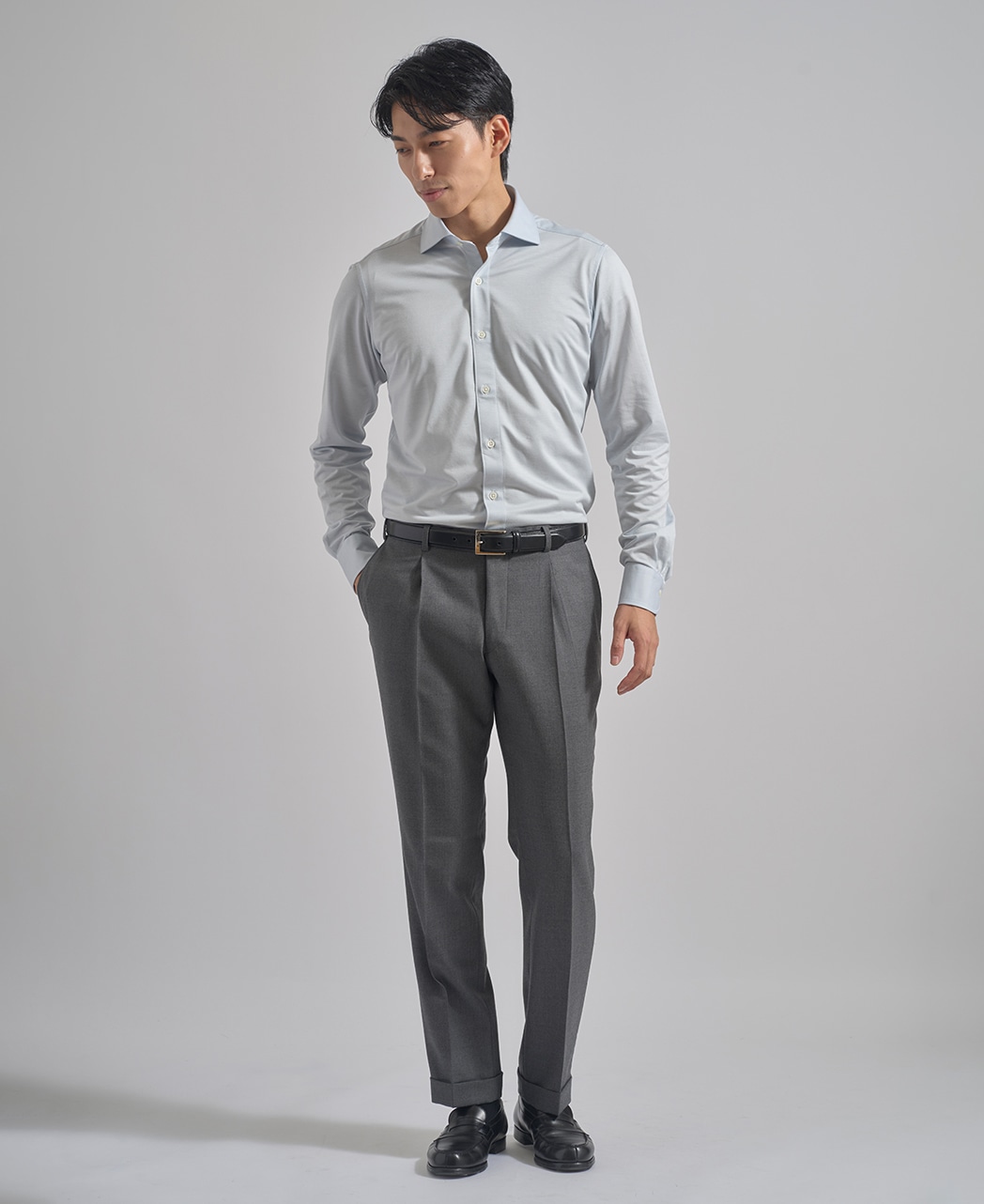 ストレッチシャツ/ハイゲージピケ