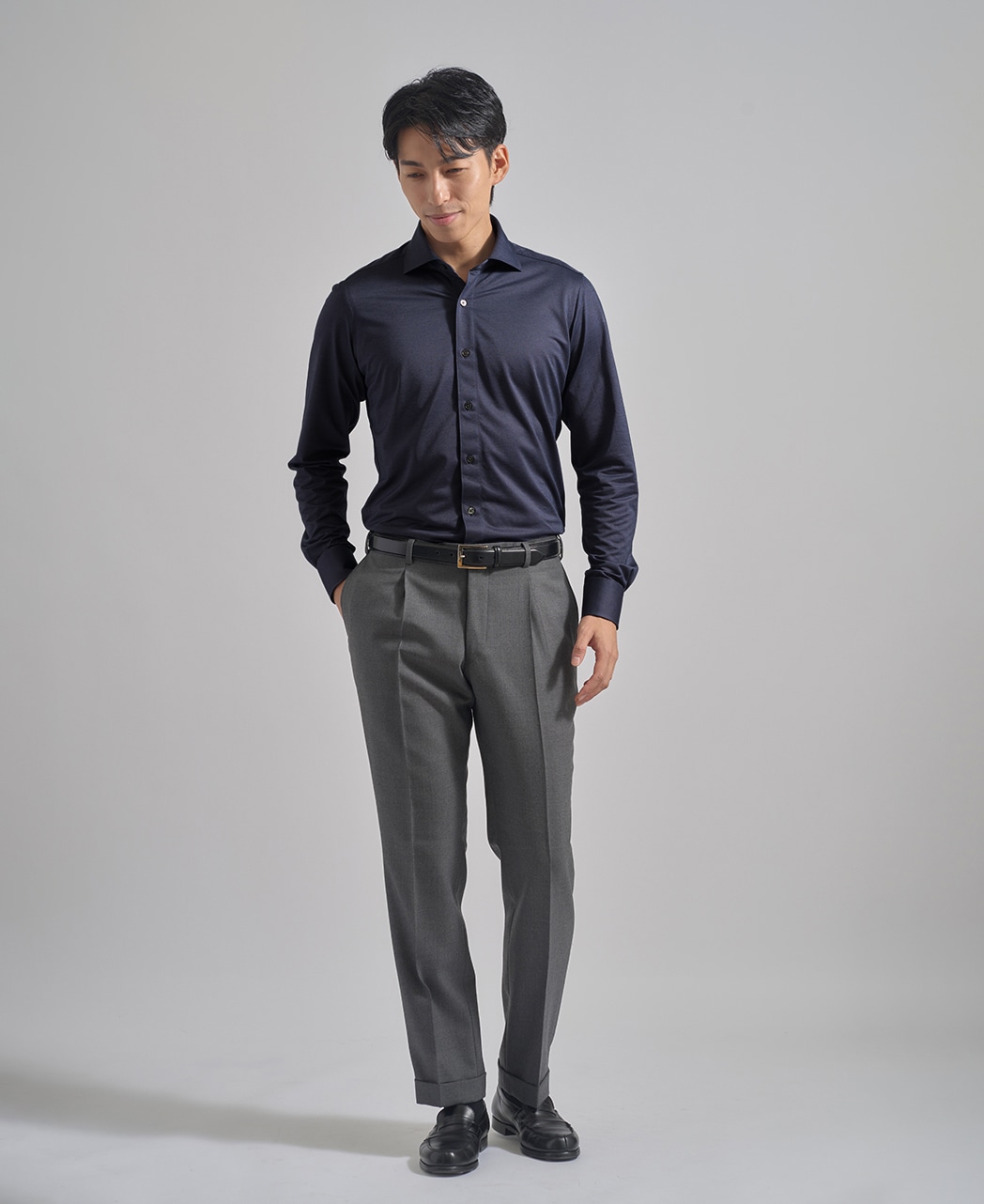 ストレッチシャツ/ハイゲージピケ