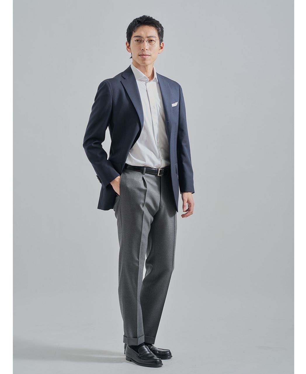 ストレッチシャツ/ハイゲージジャガード