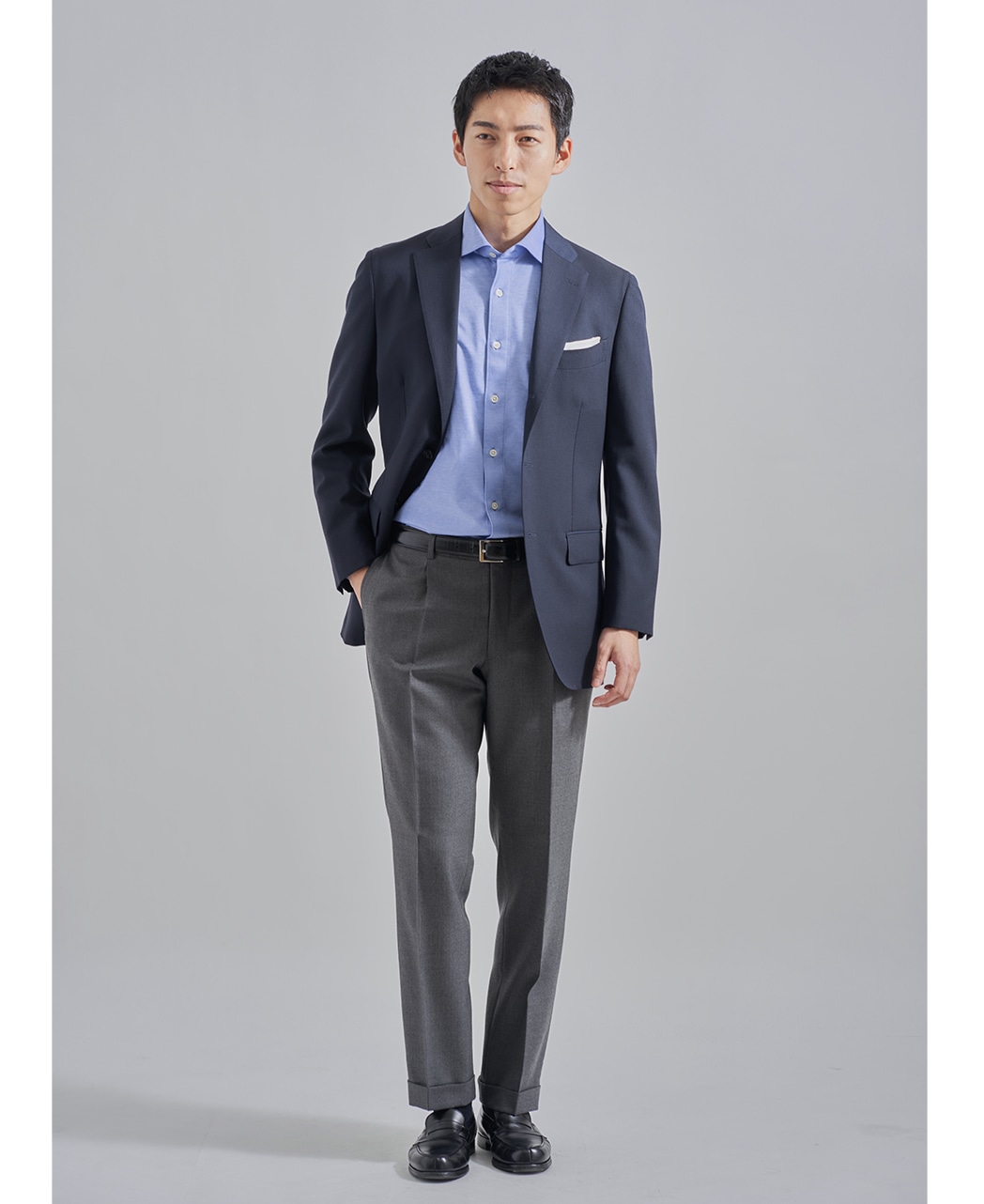 ストレッチシャツ/ハイゲージジャガード